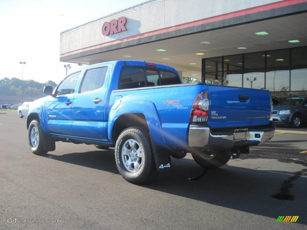 2011 Tacoma V6 TRD Double Cab 4x4 - Speedway Blue / Graphite Gray photo #3