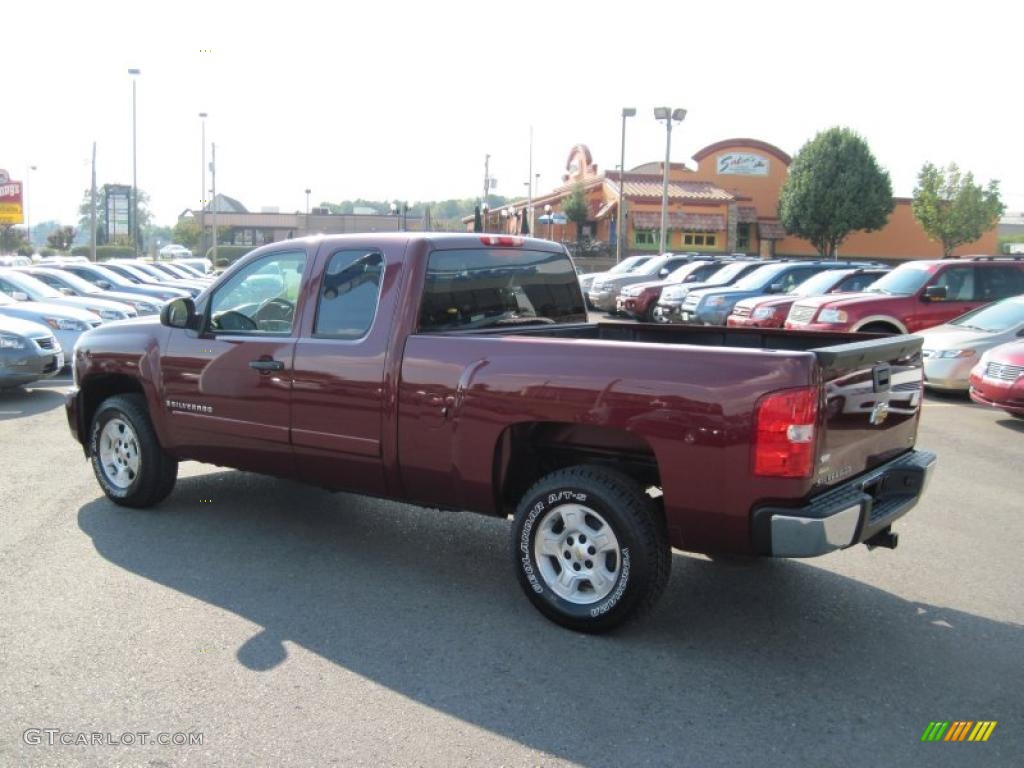 2008 Silverado 1500 LT Extended Cab - Deep Ruby Metallic / Dark Titanium photo #3