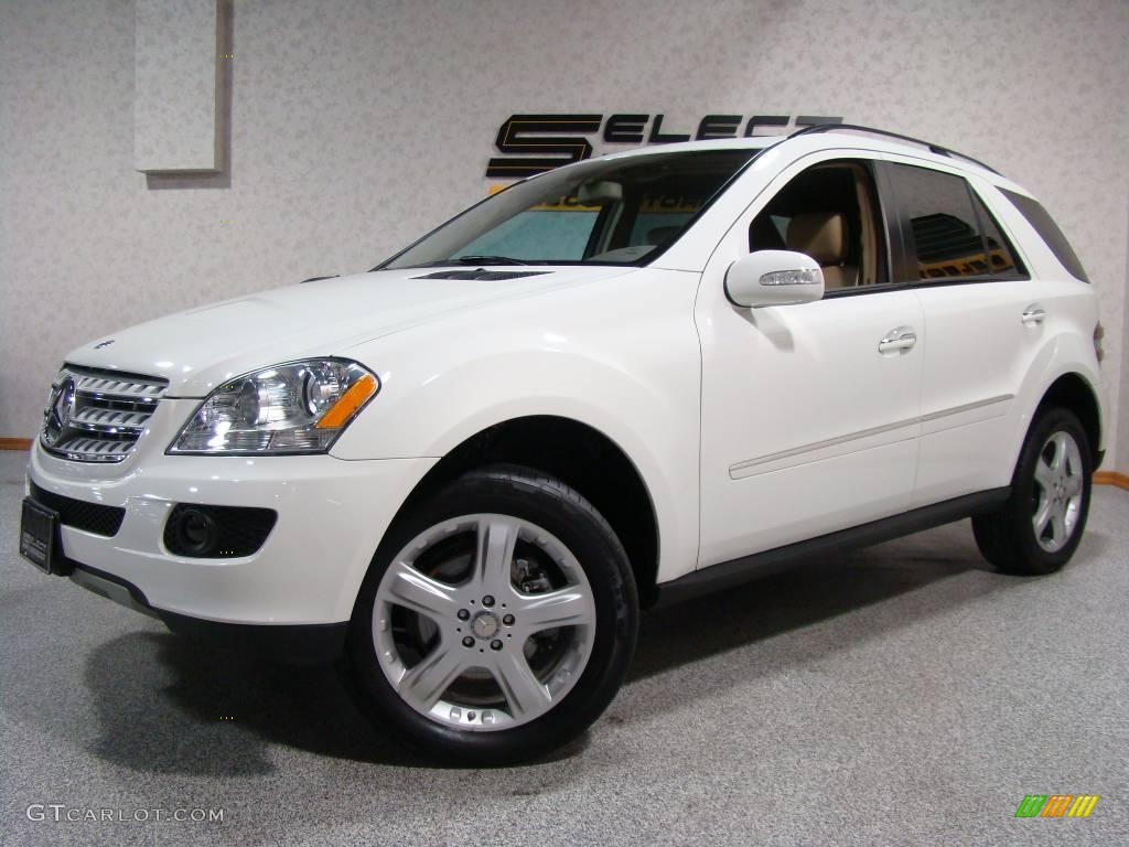 2008 ML 350 4Matic - Arctic White / Macadamia photo #1