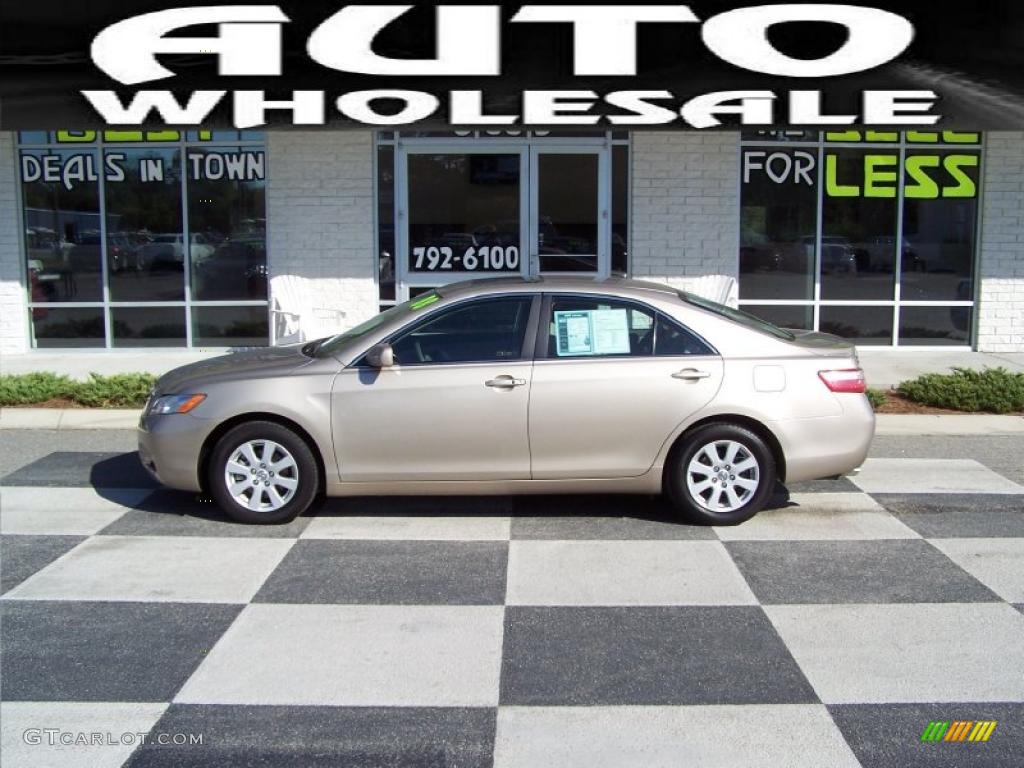 2008 Camry XLE V6 - Desert Sand Mica / Bisque photo #1