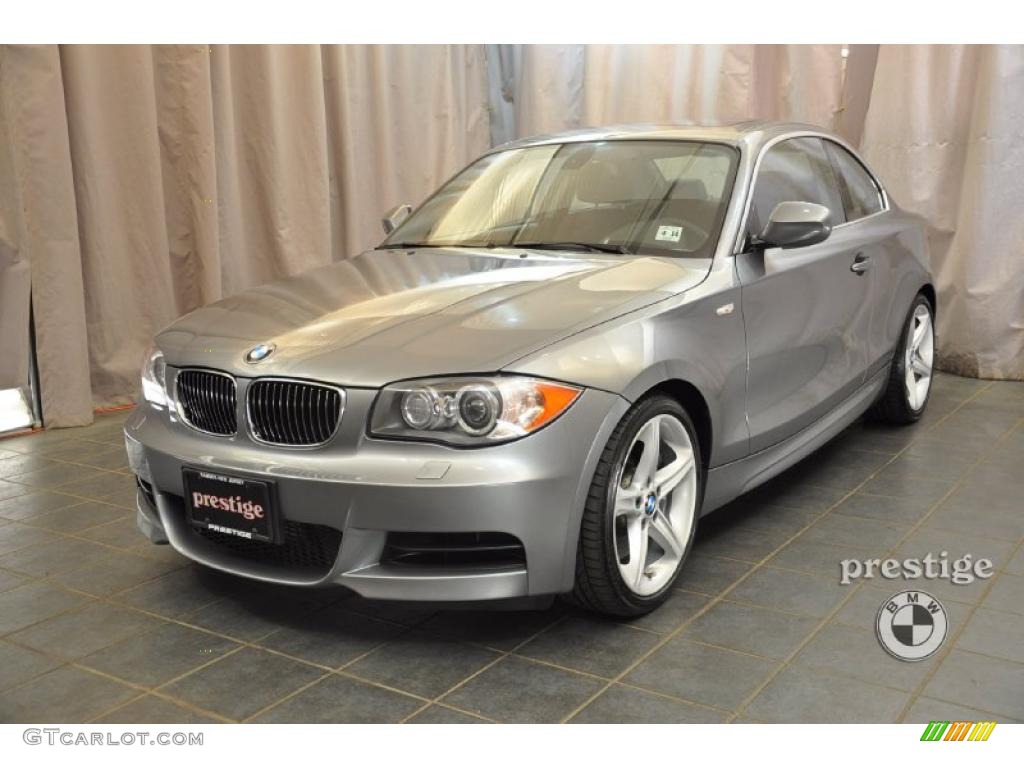 2010 1 Series 135i Coupe - Space Gray Metallic / Black photo #1