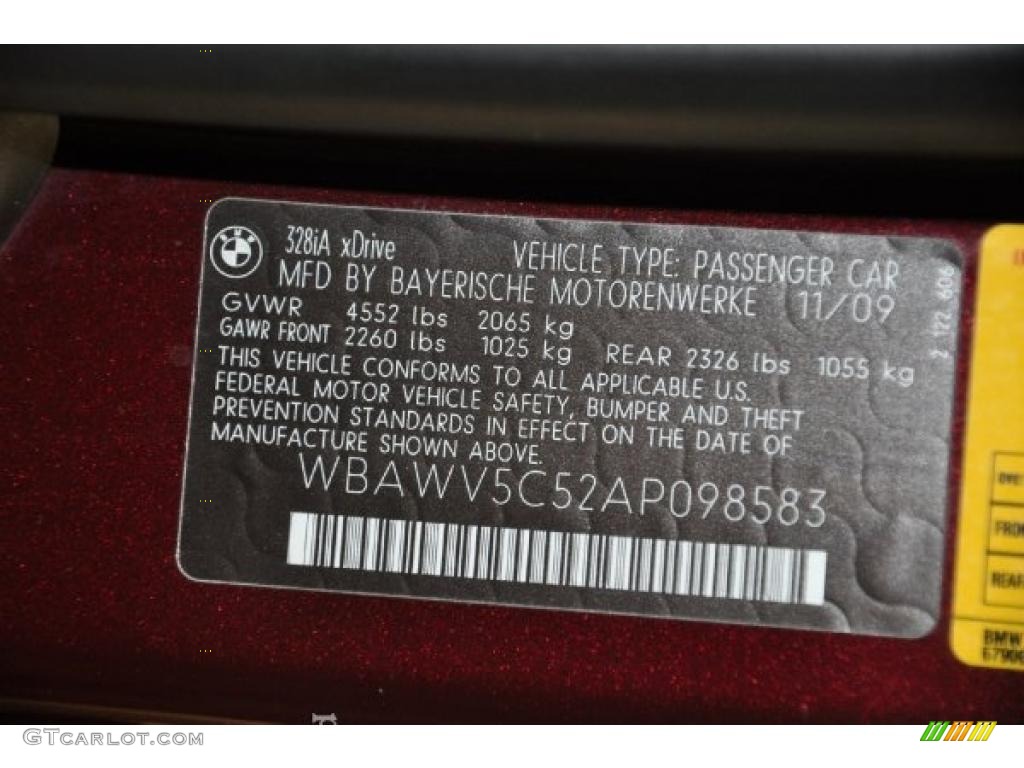 2010 3 Series 328i xDrive Coupe - Barbera Red Metallic / Black photo #12