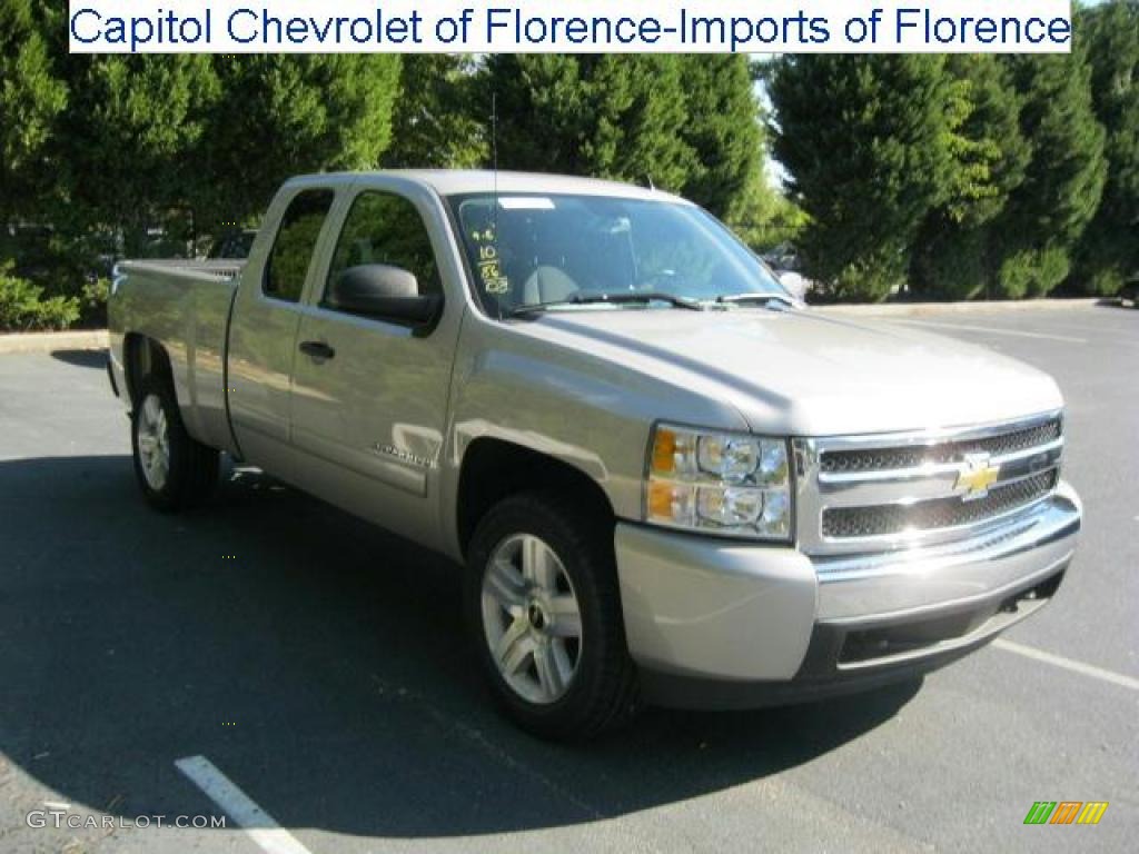 2008 Silverado 1500 LT Extended Cab 4x4 - Silver Birch Metallic / Dark Titanium photo #1