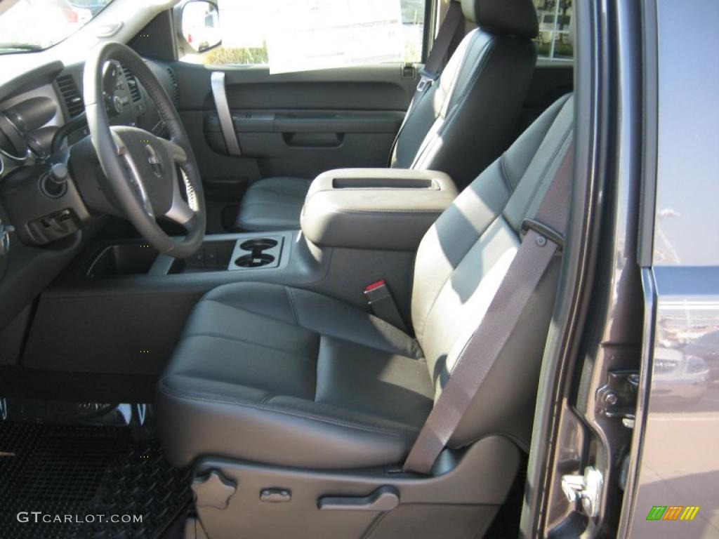 2010 Sierra 1500 SLE Crew Cab 4x4 - Storm Gray Metallic / Ebony photo #13