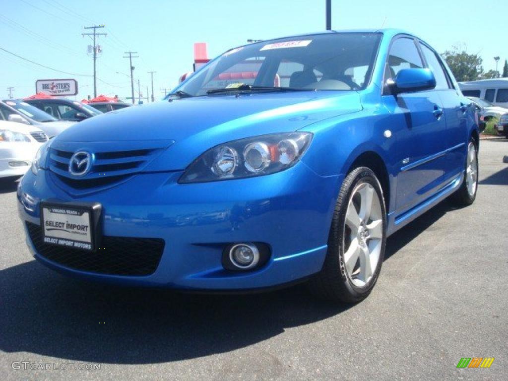 2006 MAZDA3 s Touring Hatchback - Winning Blue Metallic / Black photo #1