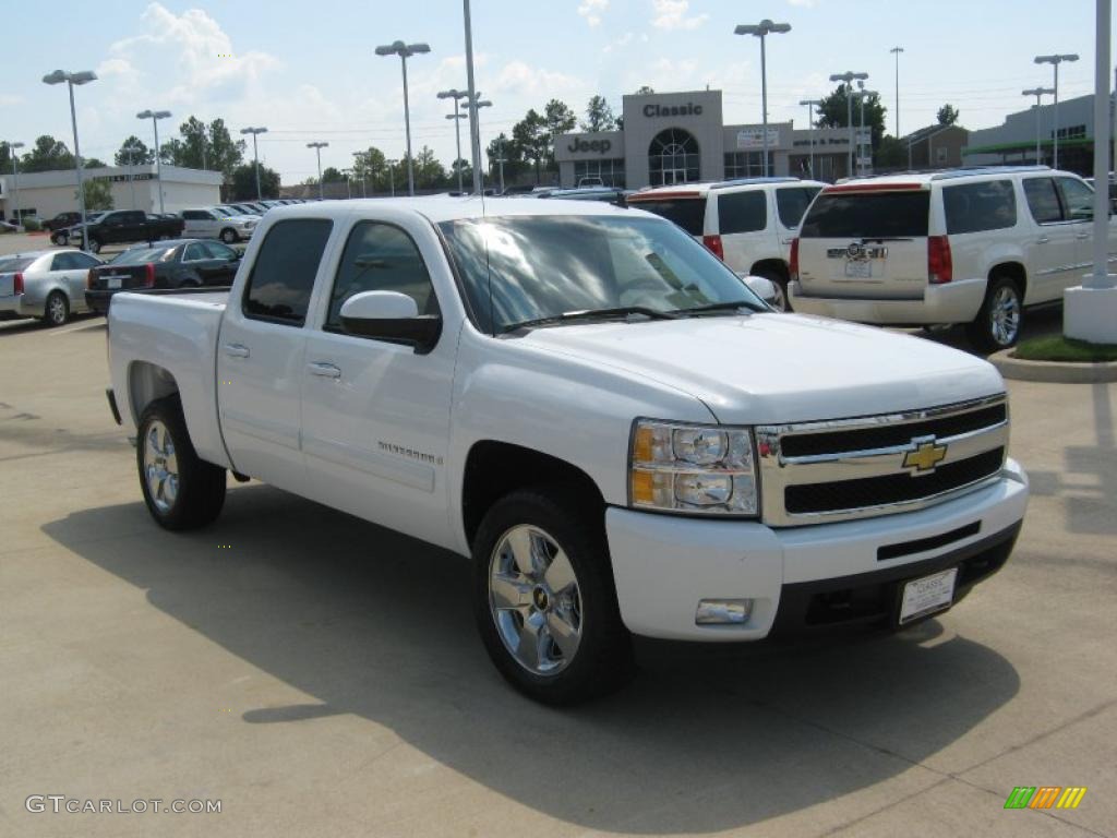 2009 Silverado 1500 LTZ Crew Cab - Summit White / Light Cashmere photo #7