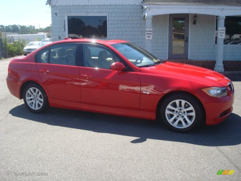 2006 3 Series 325xi Sedan - Imola Red / Beige photo #7