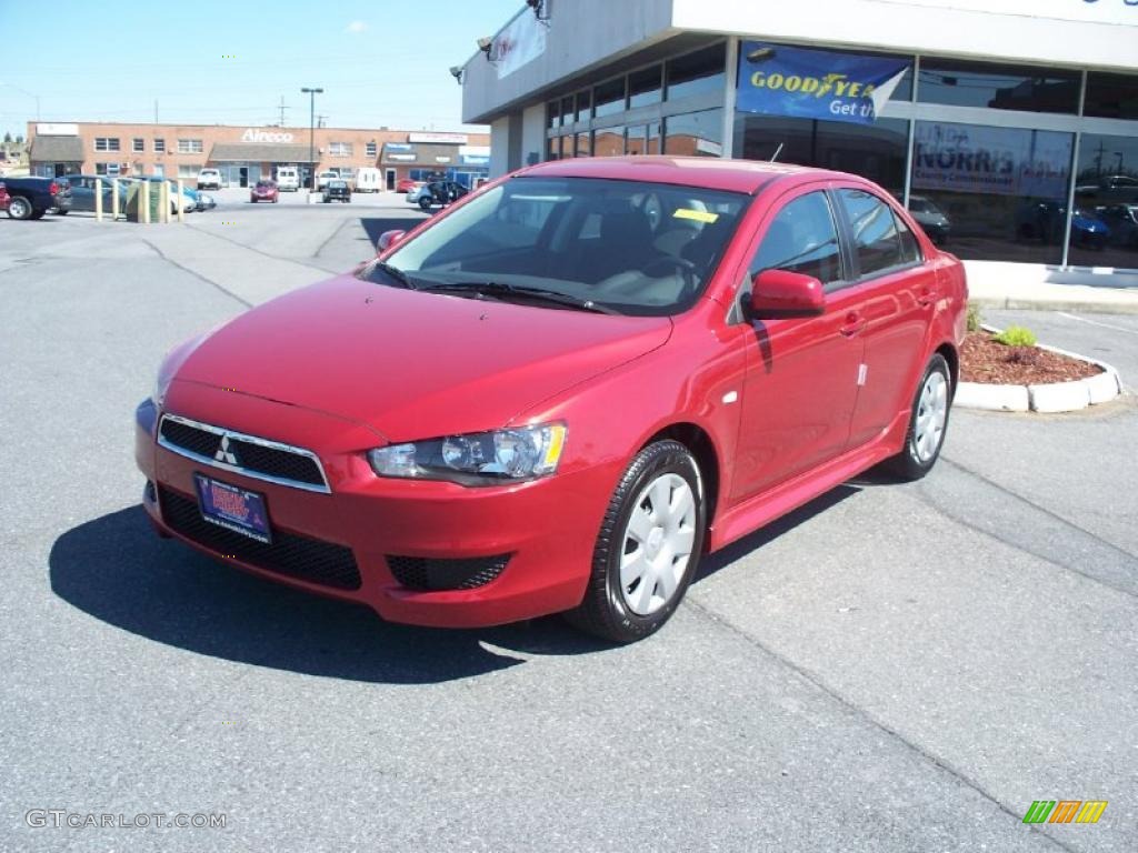 2011 Lancer ES - Rally Red Metallic / Black photo #1