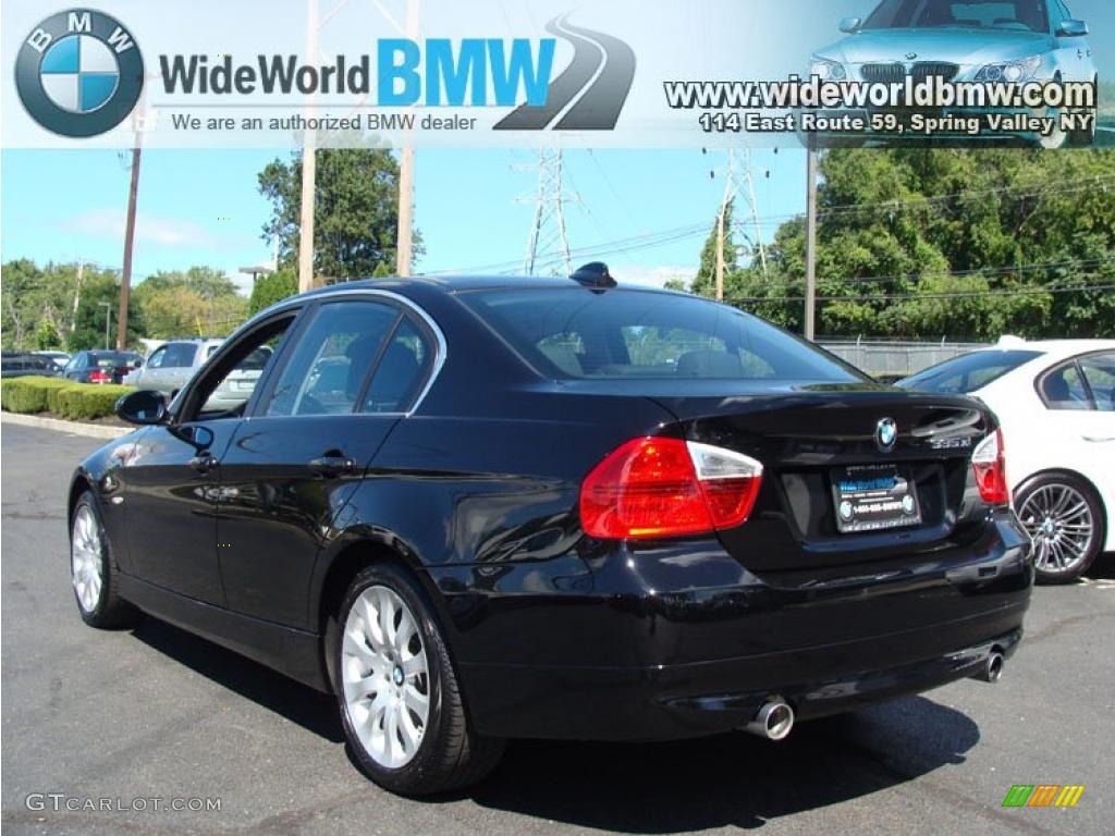 2007 3 Series 335xi Sedan - Jet Black / Black photo #6