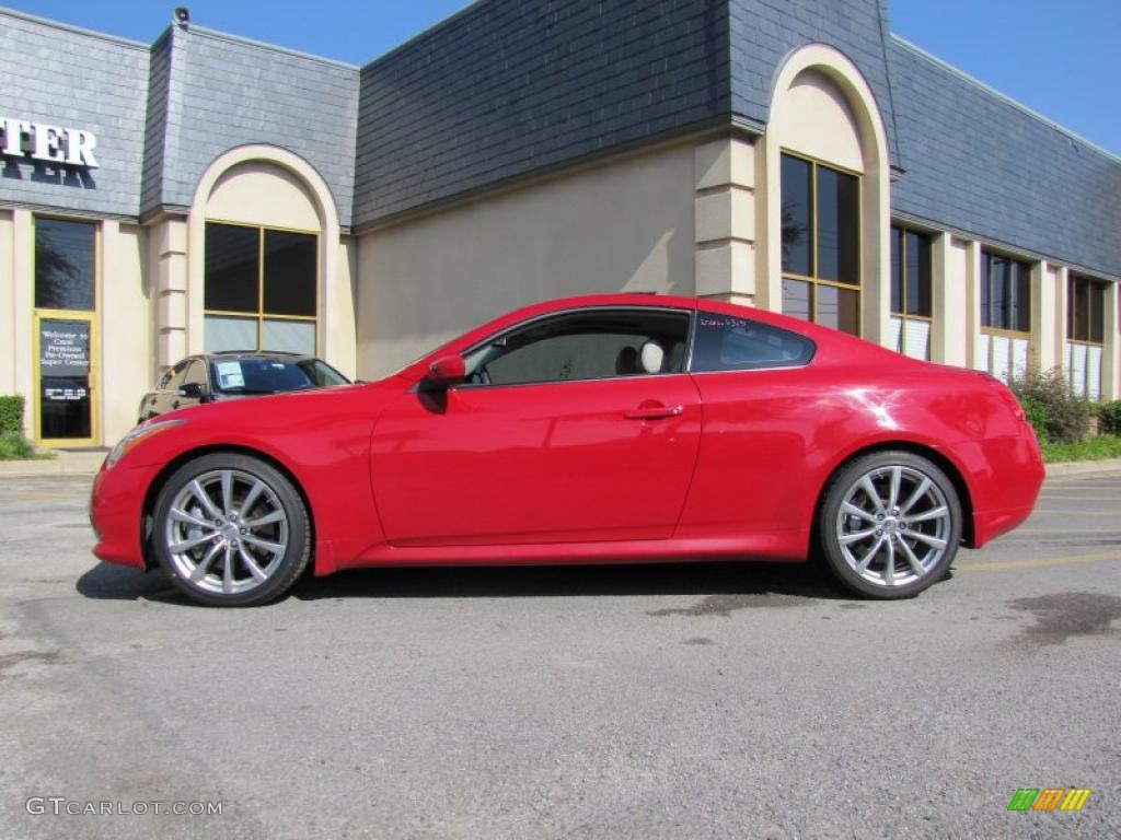 2008 G 37 S Sport Coupe - Vibrant Red / Stone photo #4