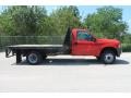 2003 Bright Red Ford F450 Super Duty XL Regular Cab Chassis Stake Truck  photo #2
