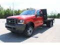 2003 Bright Red Ford F450 Super Duty XL Regular Cab Chassis Stake Truck  photo #7