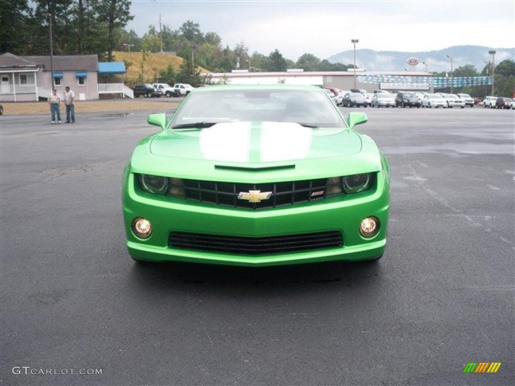 2011 Camaro SS/RS Coupe - Synergy Green Metallic / Black photo #3