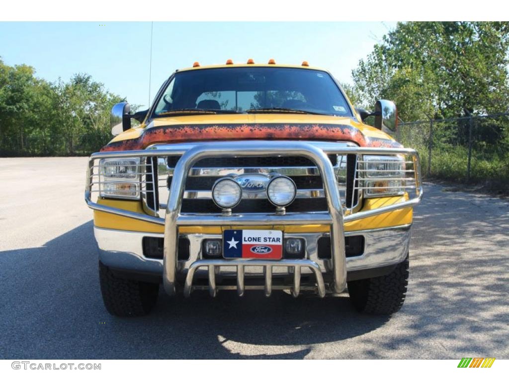 2006 F250 Super Duty Amarillo Special Edition Crew Cab 4x4 - Screaming Yellow / Black photo #9