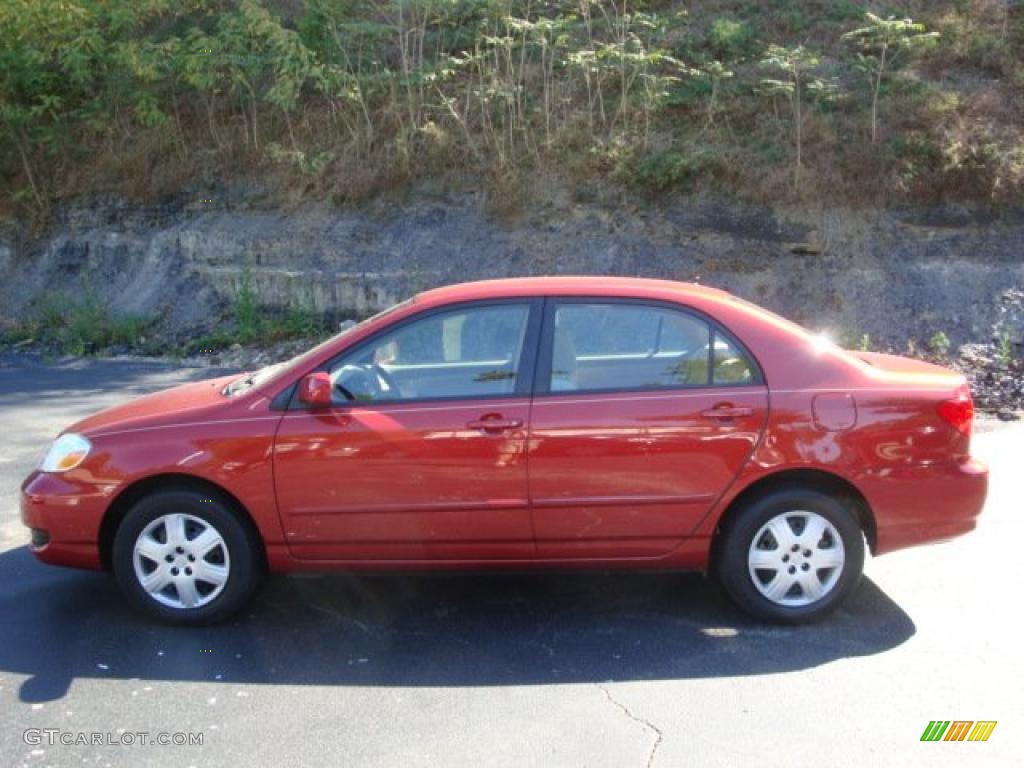 2006 Corolla LE - Impulse Red Pearl / Beige photo #1
