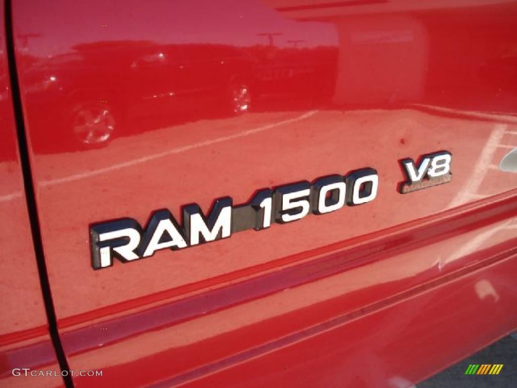 2001 Ram 1500 ST Club Cab 4x4 - Flame Red / Mist Gray photo #30
