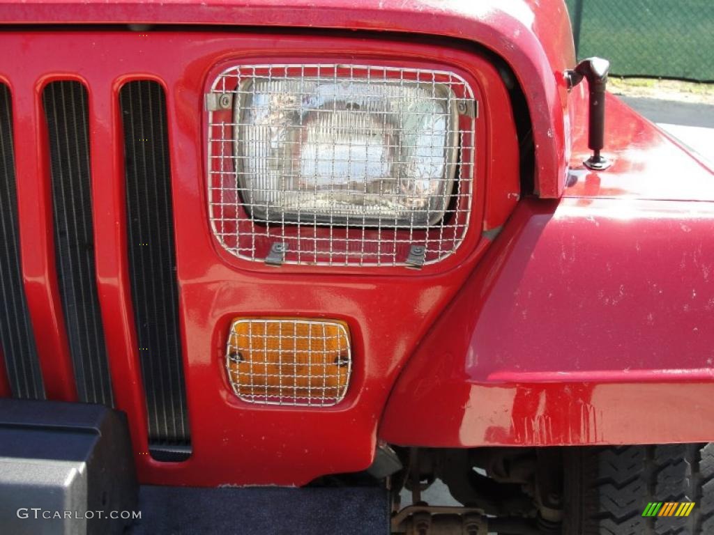 1995 Wrangler S 4x4 - Poppy Red / Gray photo #10