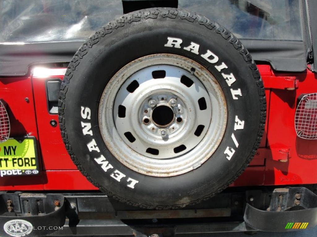 1995 Wrangler S 4x4 - Poppy Red / Gray photo #22