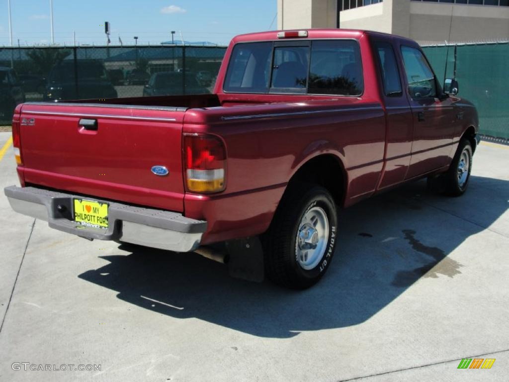 1995 Ranger XLT SuperCab - Laser Red Metallic / Grey photo #3