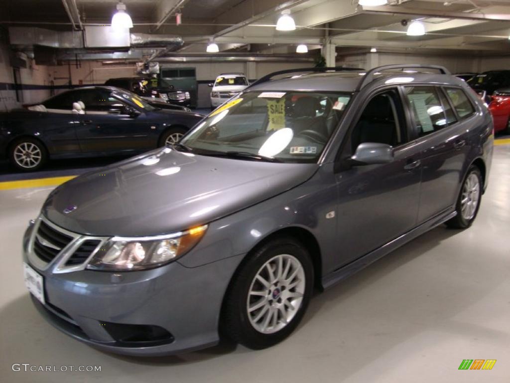 Titan Gray Metallic 2008 Saab 9-3 2.0T SportCombi Wagon Exterior Photo #36542412