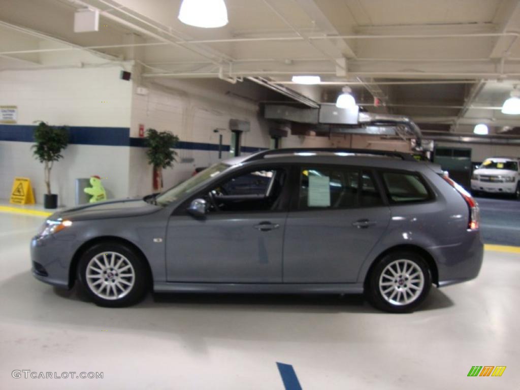 Titan Gray Metallic 2008 Saab 9-3 2.0T SportCombi Wagon Exterior Photo #36542504