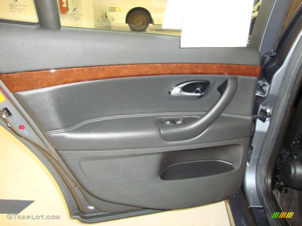 2008 Saab 9-3 2.0T SportCombi Wagon Black Door Panel Photo #36542648