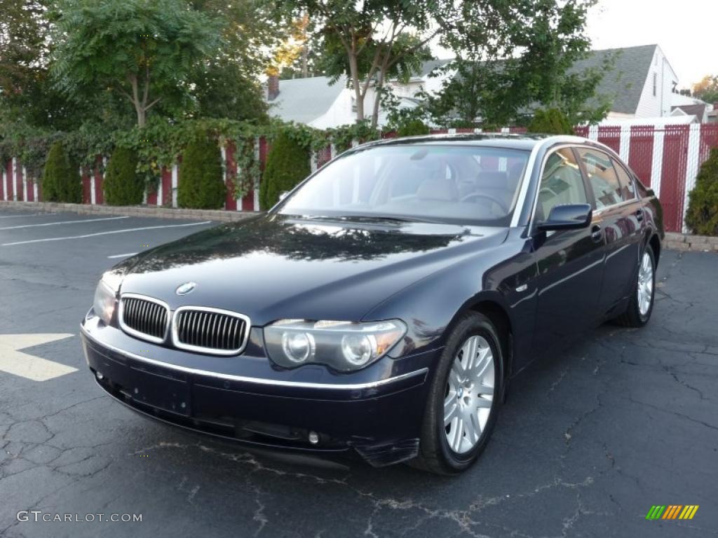 2003 7 Series 745Li Sedan - Orient Blue Metallic / Dark Beige/Beige III photo #1