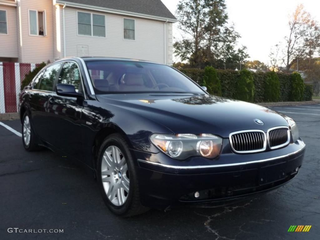 2003 7 Series 745Li Sedan - Orient Blue Metallic / Dark Beige/Beige III photo #2