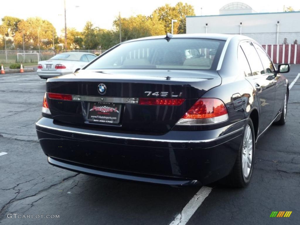 2003 7 Series 745Li Sedan - Orient Blue Metallic / Dark Beige/Beige III photo #3