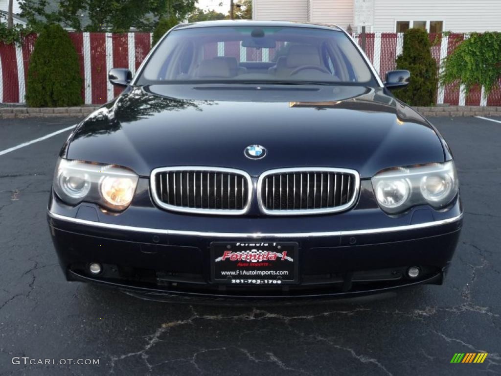 2003 7 Series 745Li Sedan - Orient Blue Metallic / Dark Beige/Beige III photo #7