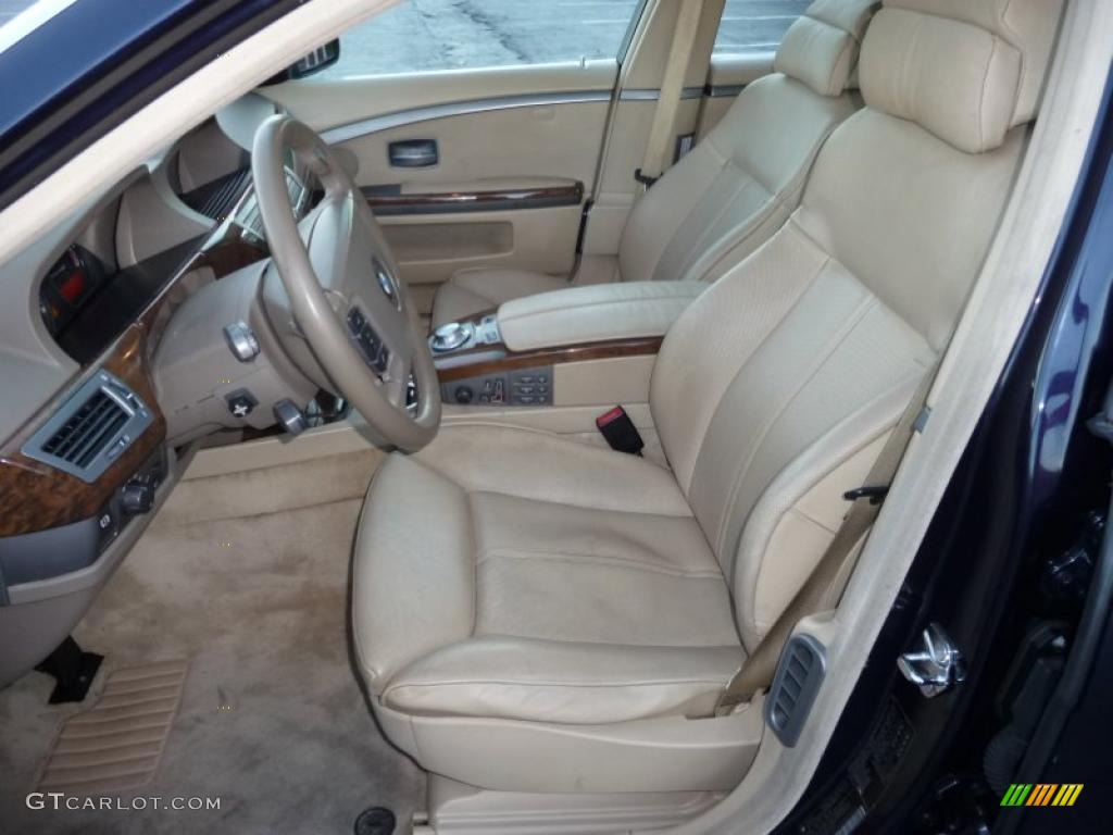 2003 7 Series 745Li Sedan - Orient Blue Metallic / Dark Beige/Beige III photo #13