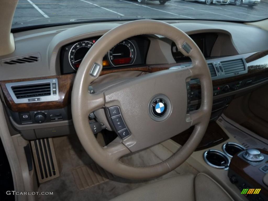 2003 7 Series 745Li Sedan - Orient Blue Metallic / Dark Beige/Beige III photo #14