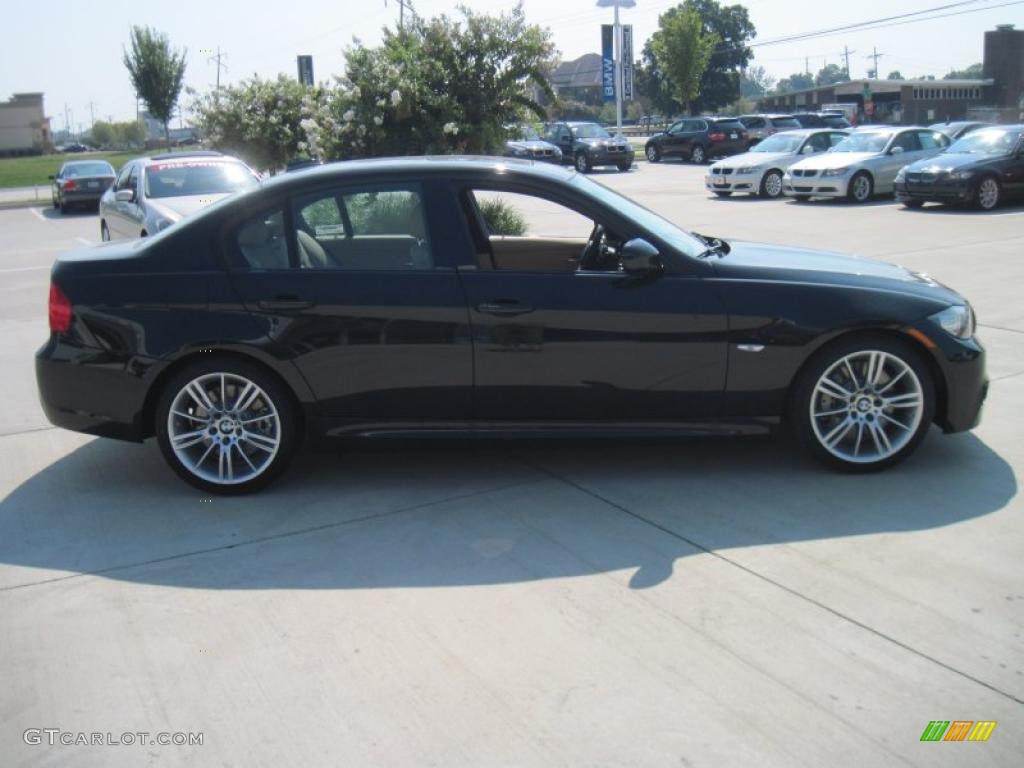 2011 3 Series 335i Sedan - Jet Black / Beige photo #4