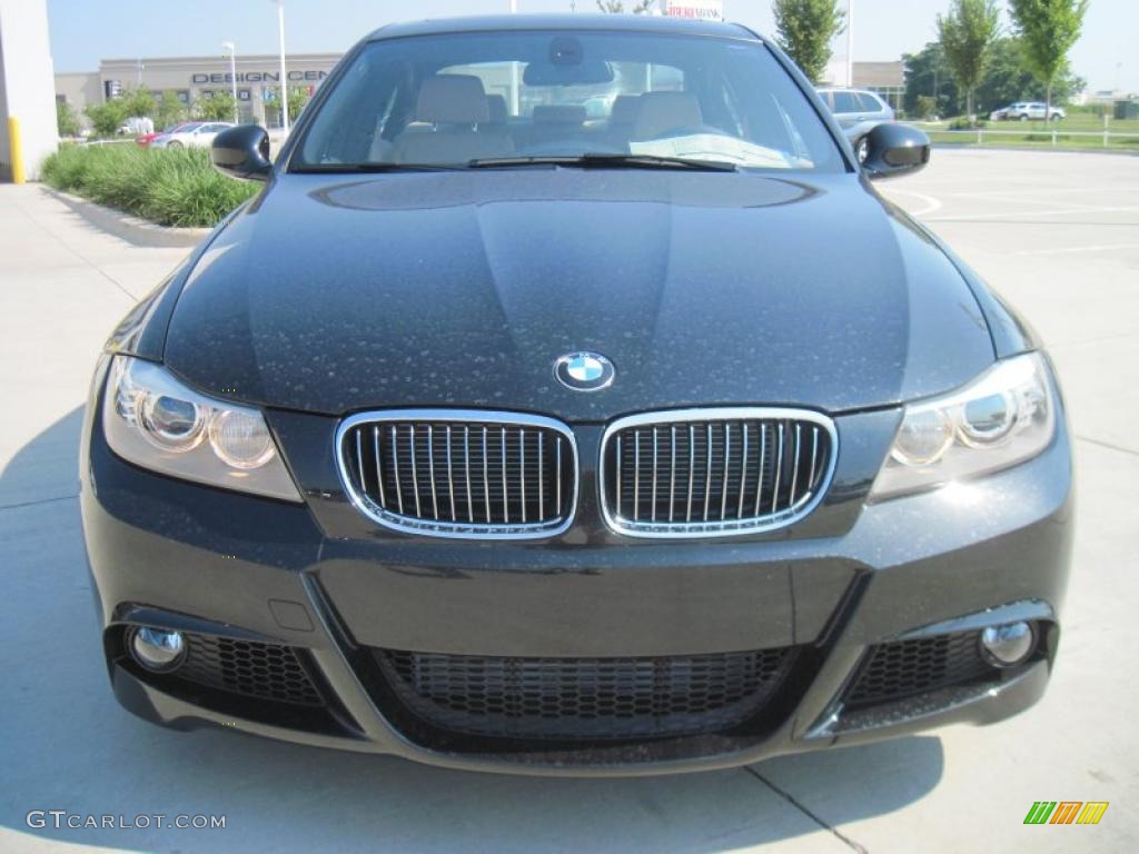 2011 3 Series 335i Sedan - Jet Black / Beige photo #5