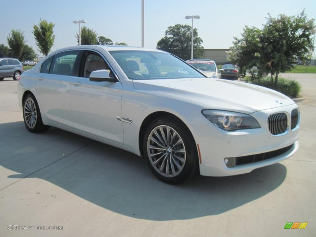 2011 7 Series 740Li Sedan - Mineral White Metallic / Oyster/Black photo #2