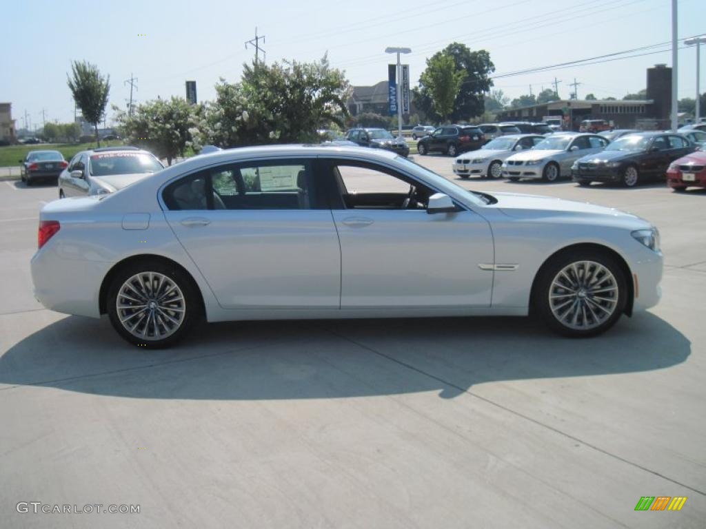 2011 7 Series 740Li Sedan - Mineral White Metallic / Oyster/Black photo #4