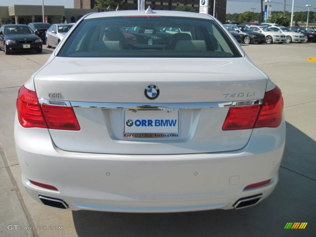 2011 7 Series 740Li Sedan - Mineral White Metallic / Oyster/Black photo #6