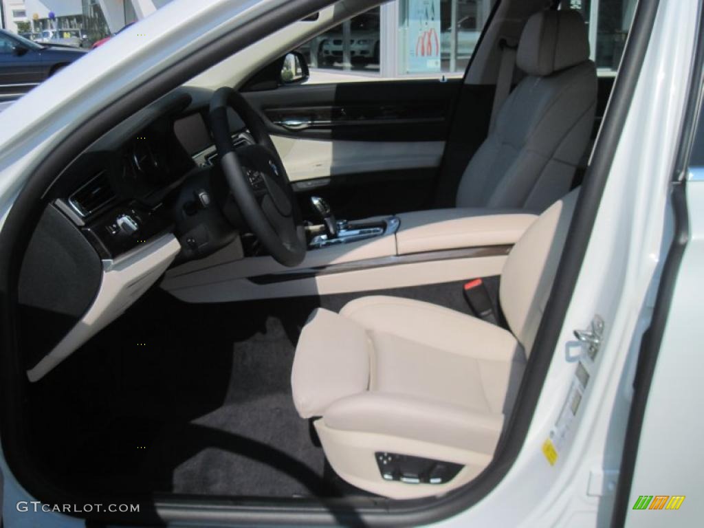 2011 7 Series 740Li Sedan - Mineral White Metallic / Oyster/Black photo #7