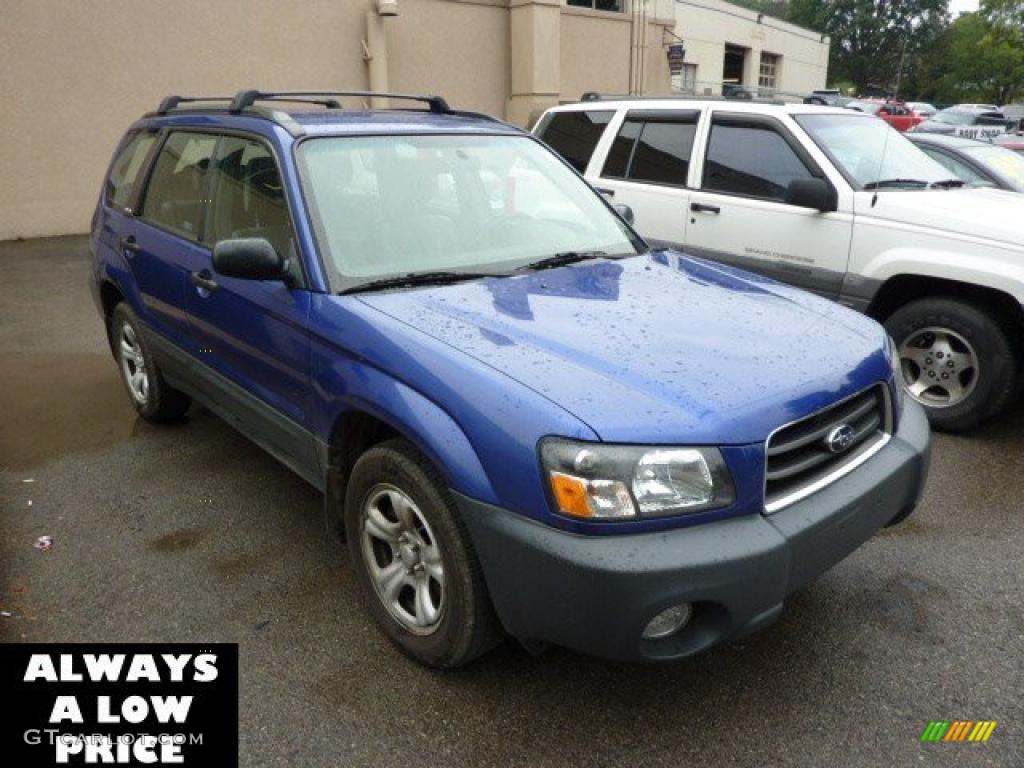 2003 Forester 2.5 X - Pacifica Blue Metallic / Gray photo #1