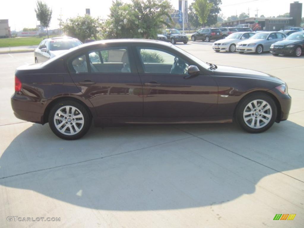 2007 3 Series 328i Sedan - Barrique Red Metallic / Beige photo #4