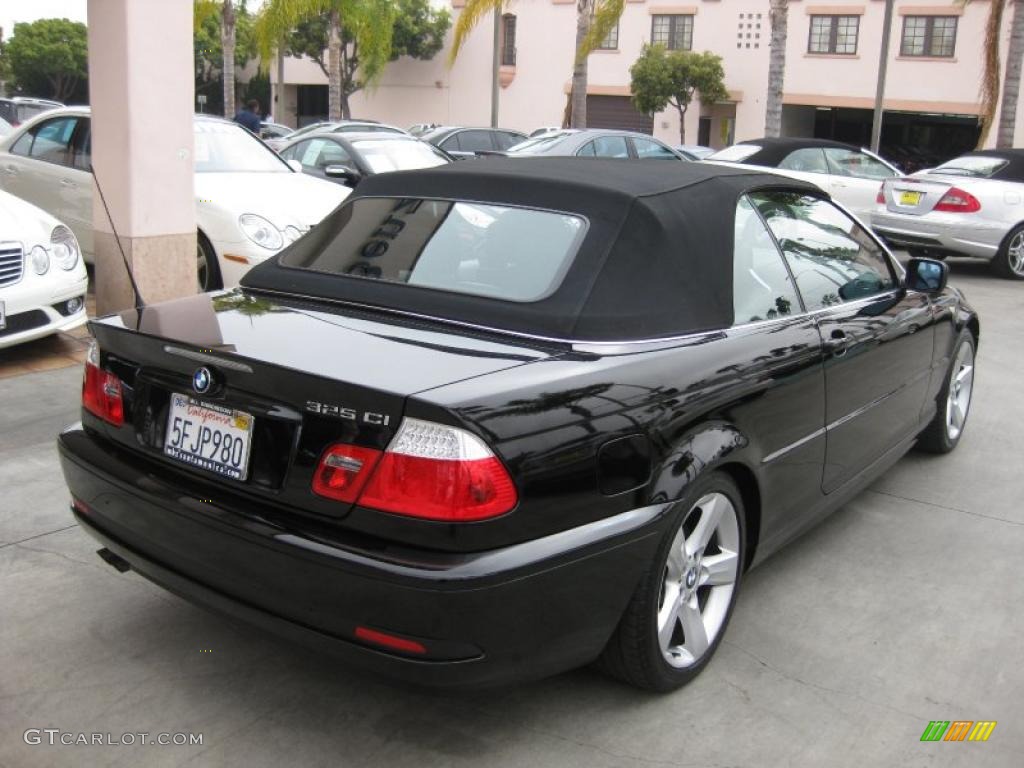 2004 3 Series 325i Convertible - Jet Black / Black photo #3