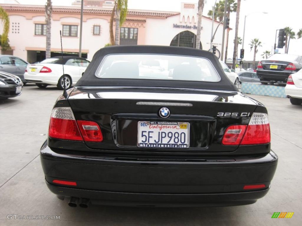 2004 3 Series 325i Convertible - Jet Black / Black photo #4