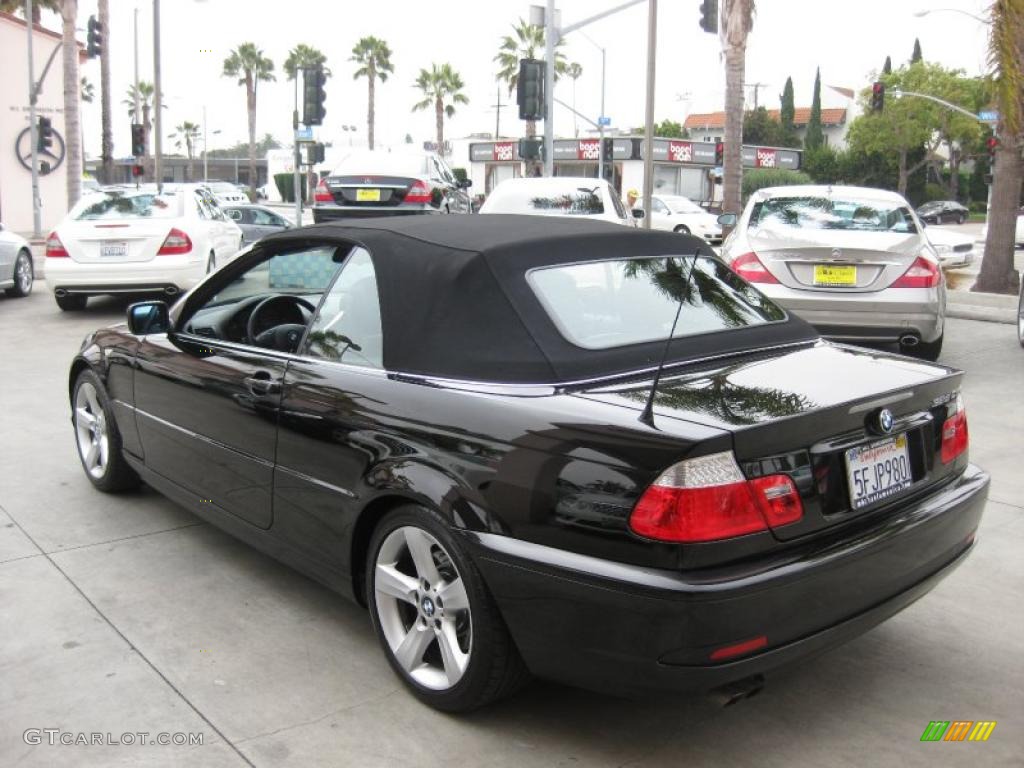 2004 3 Series 325i Convertible - Jet Black / Black photo #5