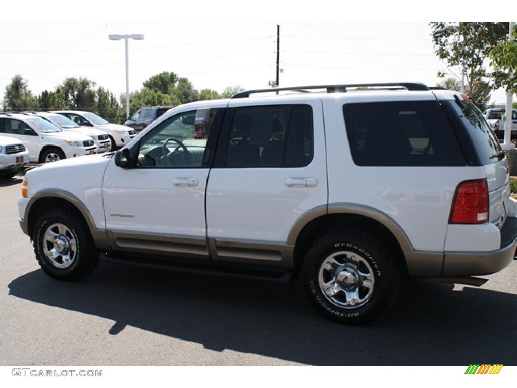 2002 Explorer Eddie Bauer 4x4 - Oxford White / Medium Parchment photo #4