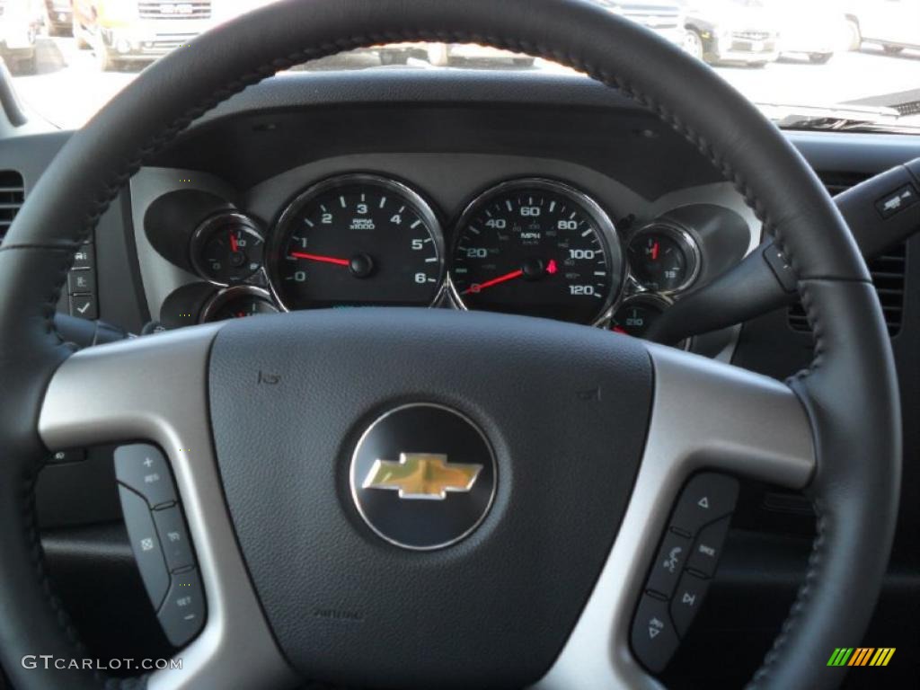 2011 Silverado 1500 LT Extended Cab - Sheer Silver Metallic / Ebony photo #9