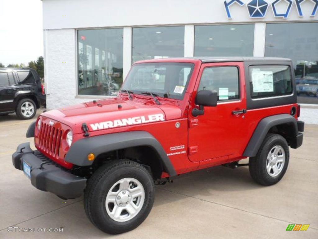 2011 Wrangler Sport 4x4 - Flame Red / Black photo #2