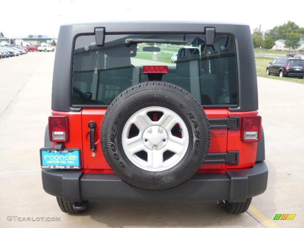 2011 Wrangler Sport 4x4 - Flame Red / Black photo #4