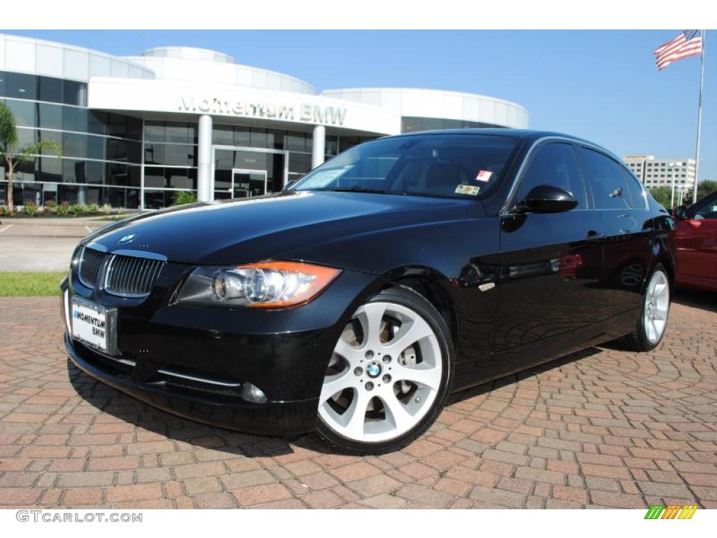 2008 3 Series 335i Sedan - Jet Black / Terra Dakota Leather photo #1