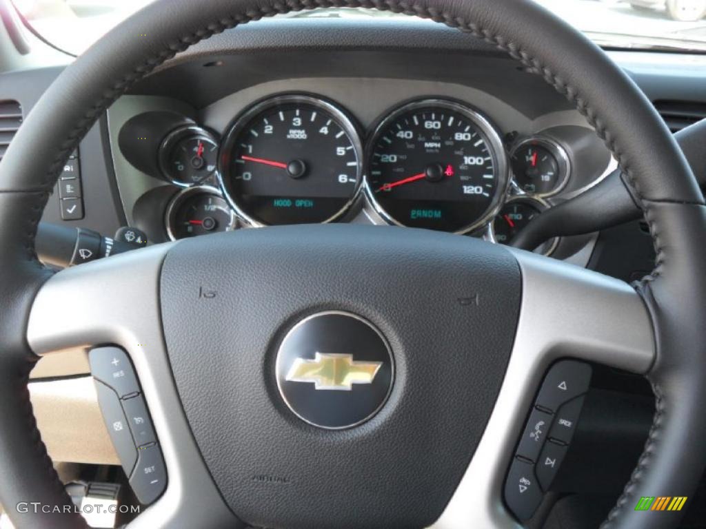 2011 Silverado 1500 LT Extended Cab 4x4 - Sheer Silver Metallic / Ebony photo #10