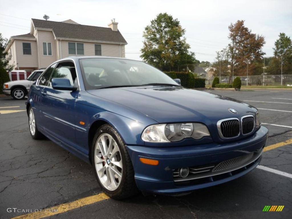 2002 3 Series 330i Coupe - Topaz Blue Metallic / Black photo #2